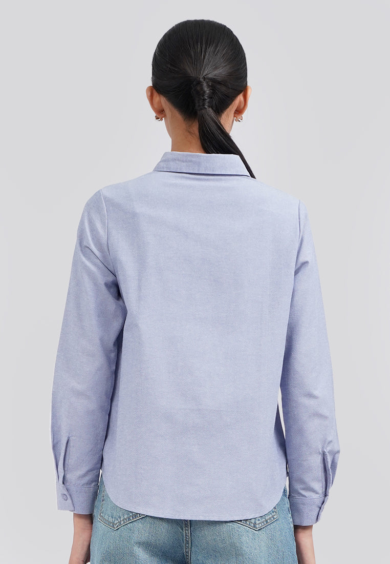 Basic Long Sleeve Blouse Dusk