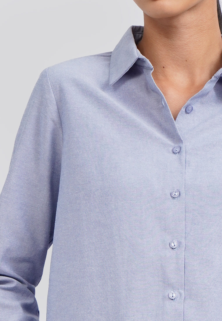 Basic Long Sleeve Blouse Dusk