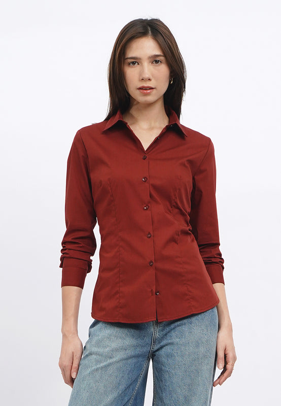 Basic Slim Fit Long Sleeve Shirt