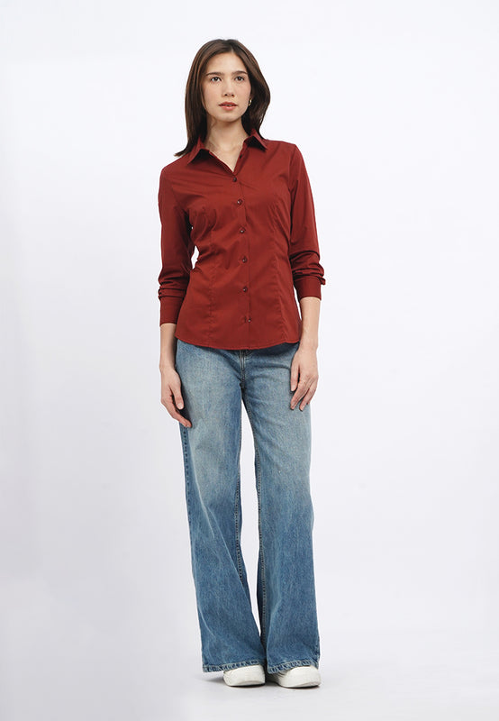 Basic Slim Fit Long Sleeve Shirt