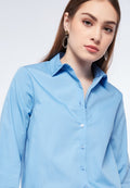 Basic Long Sleeve Shirt Blue