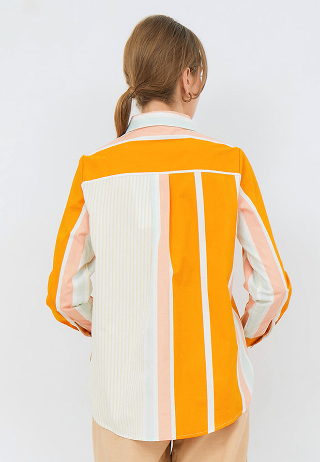 Long Sleeve Printed Blouse