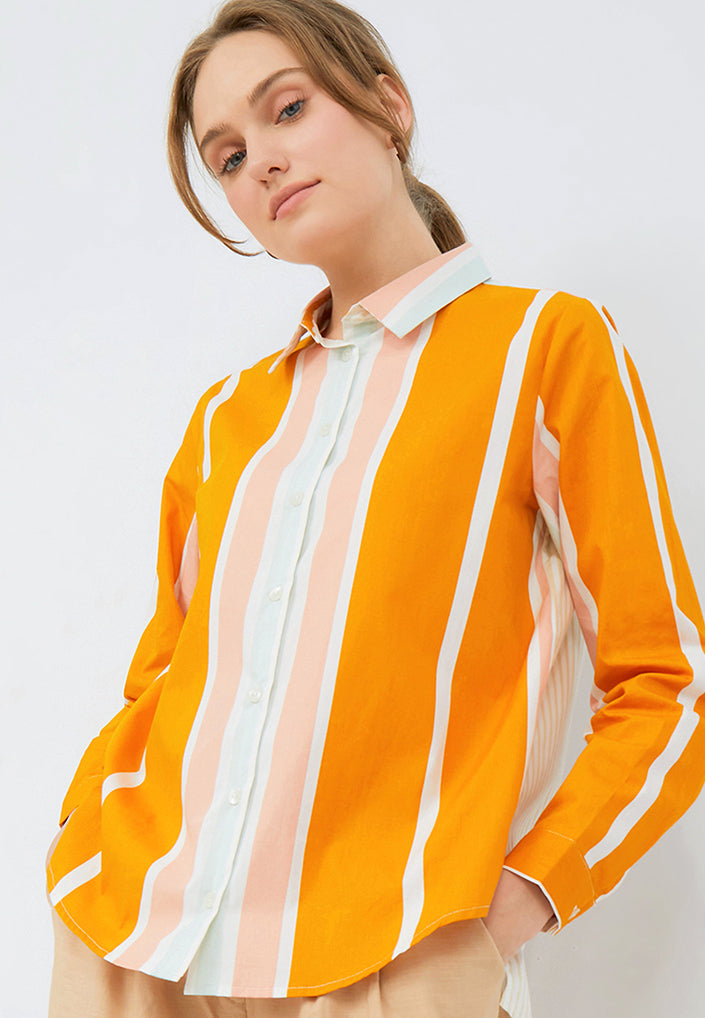 Long Sleeve Printed Blouse