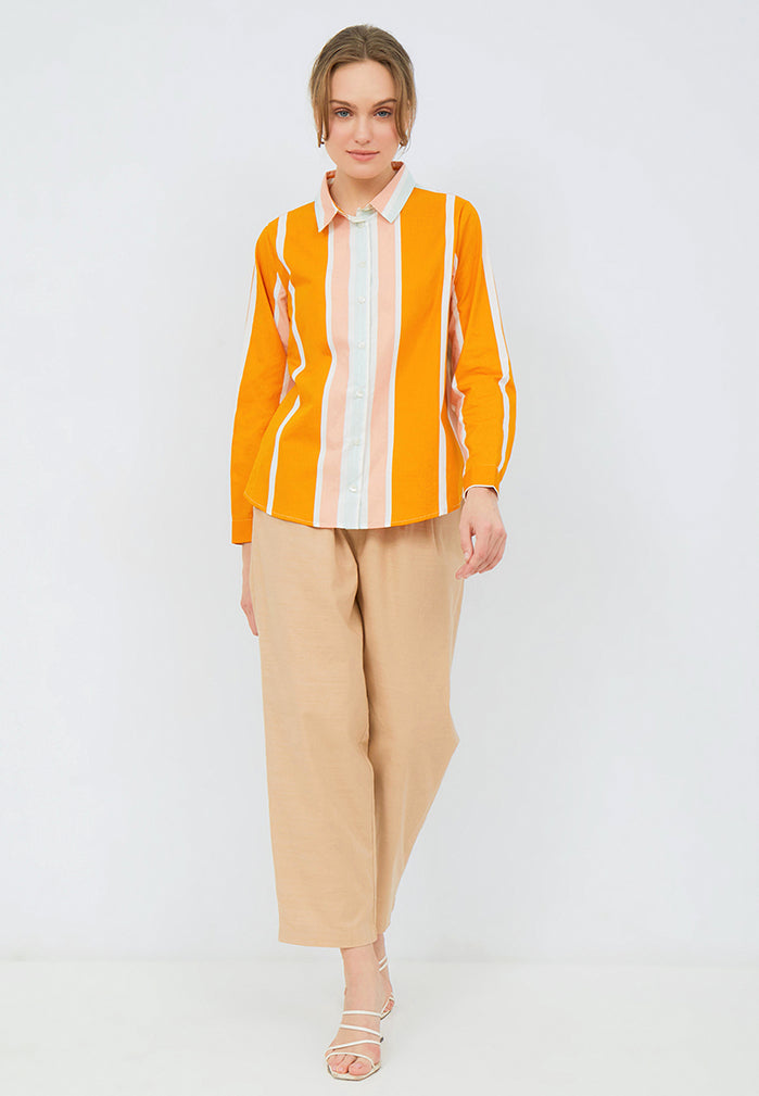 Long Sleeve Printed Blouse