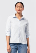 Long Sleeve Oxford Stripe Shirt L.Blue