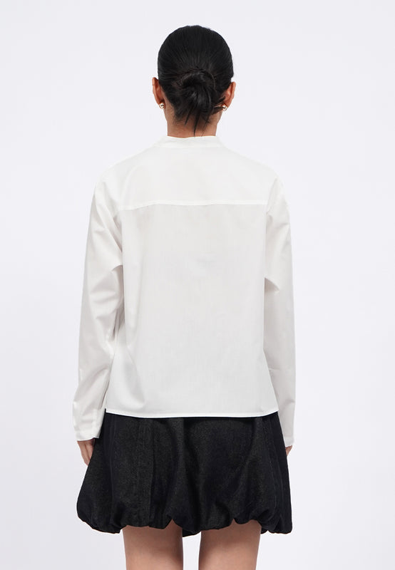 Stand Collar Button Up Shirt