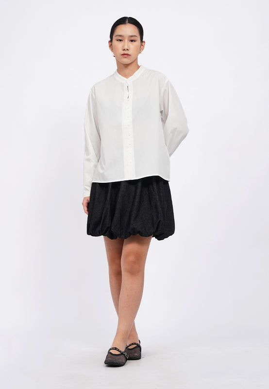 Stand Collar Button Up Shirt