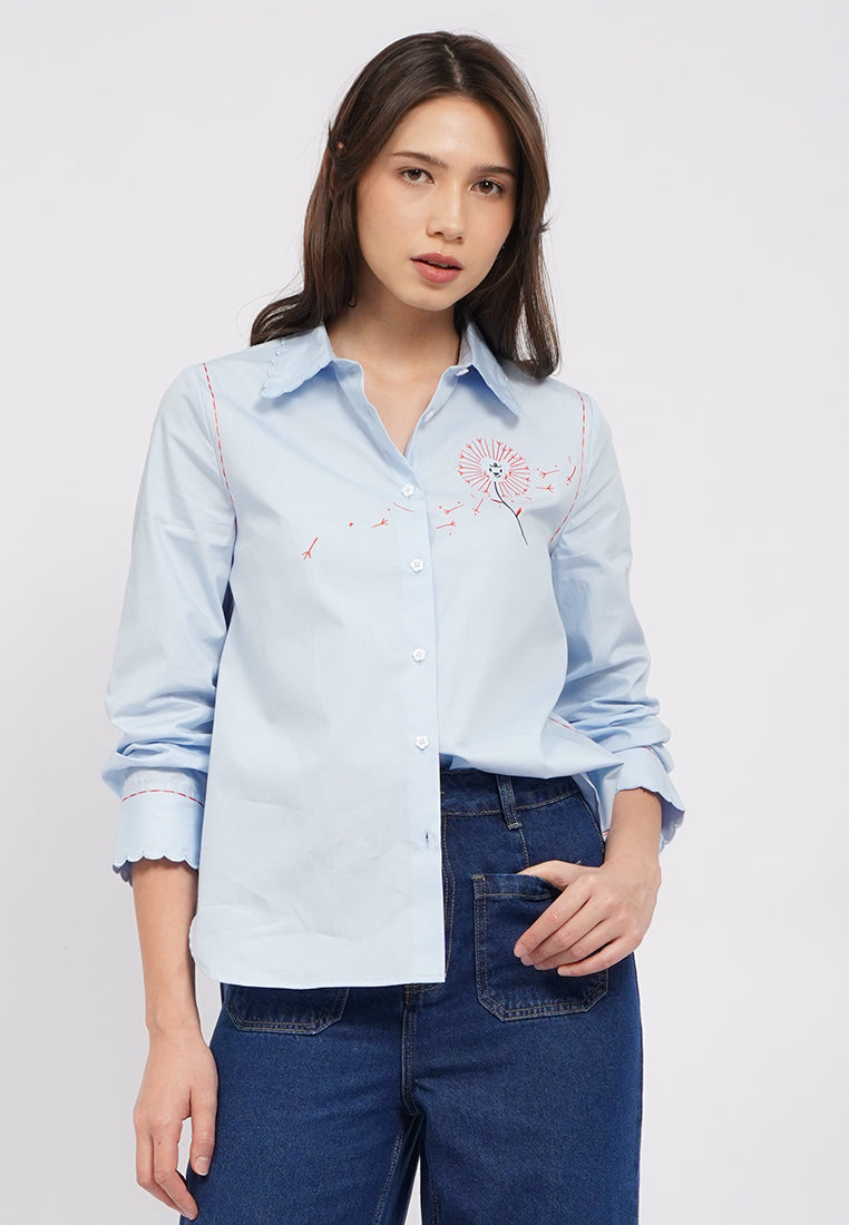 Executive X Sanchia Scallop Long Sleeve Shirt