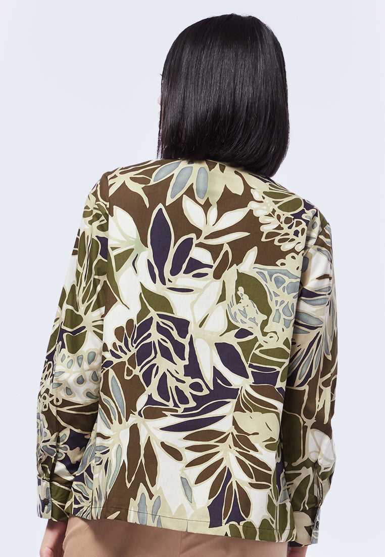 Printed Long Sleeve Blouse