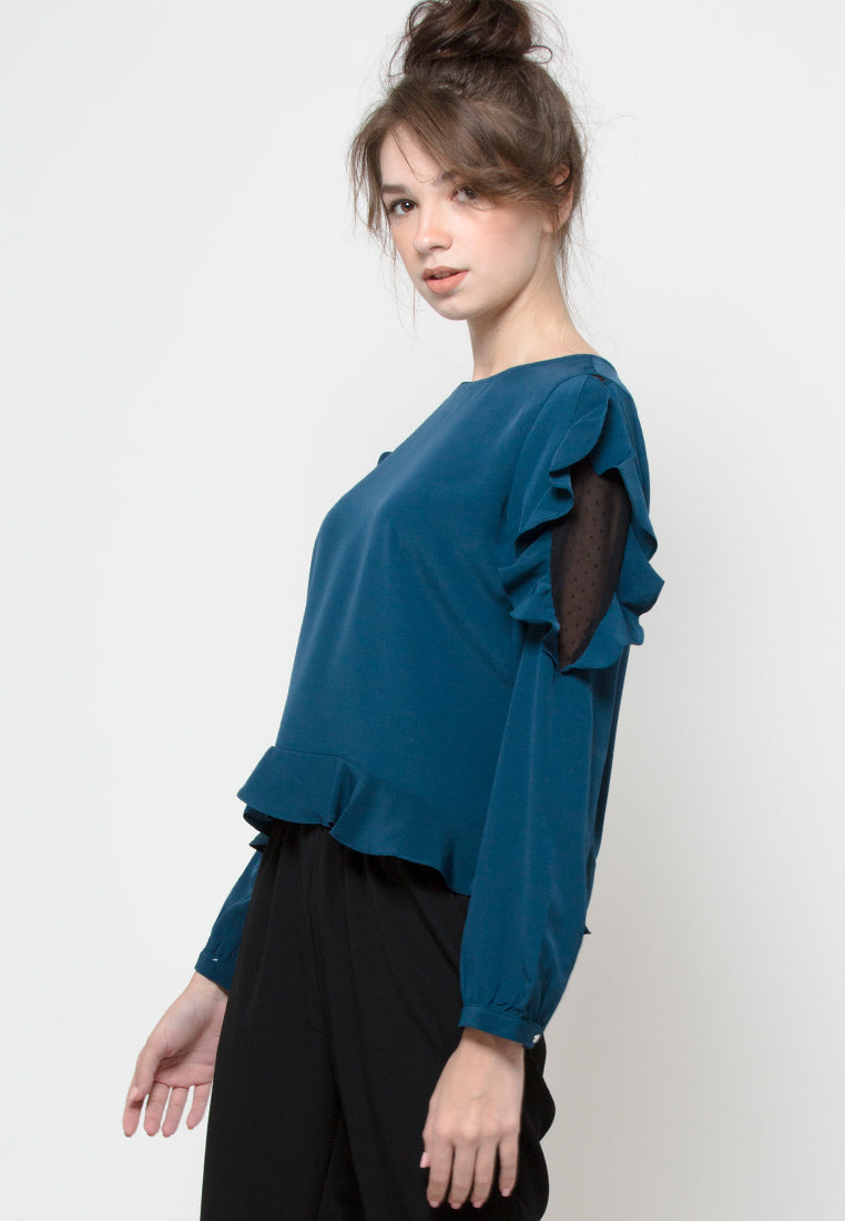 Polyester Long Sleeves Blouse