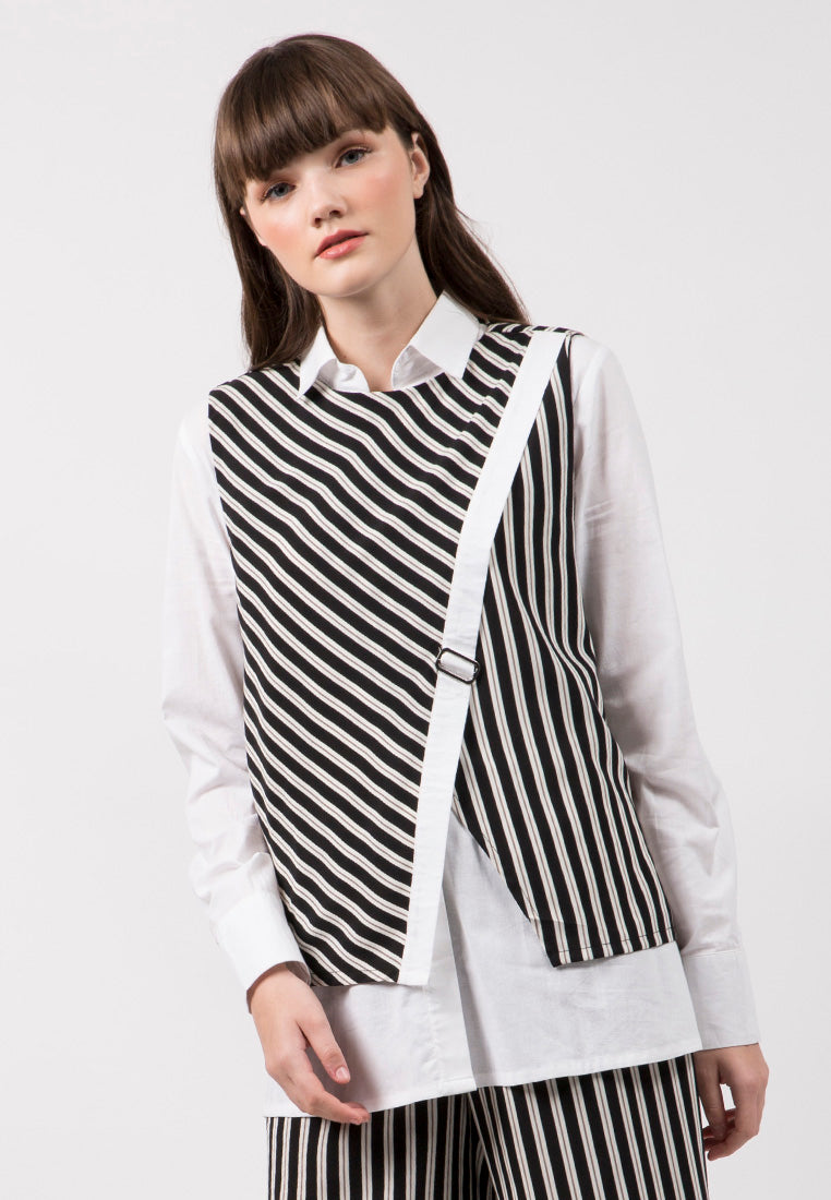 The Executive x Jenahara - Vest and Long Sleeves Blouse