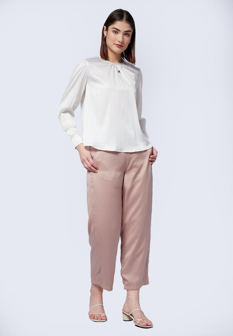 Ruched Long Sleeve Blouse