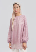 Round Neck Embroidered Blouse Lt. Pink