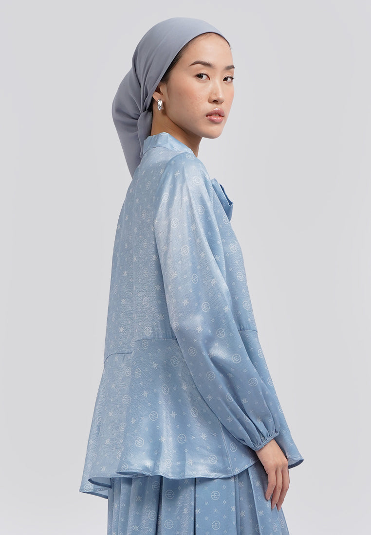 Executive x Khanaan Bow Tie Printed Blouse
