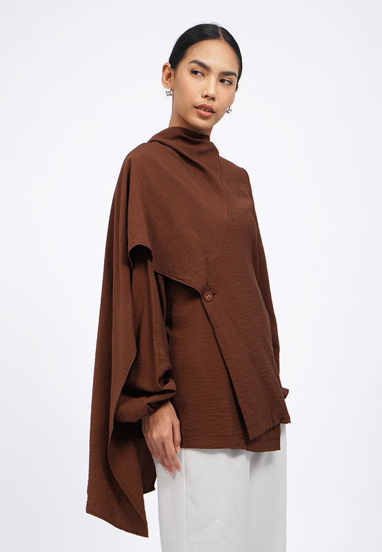Long Sleeve Drapery Blouse