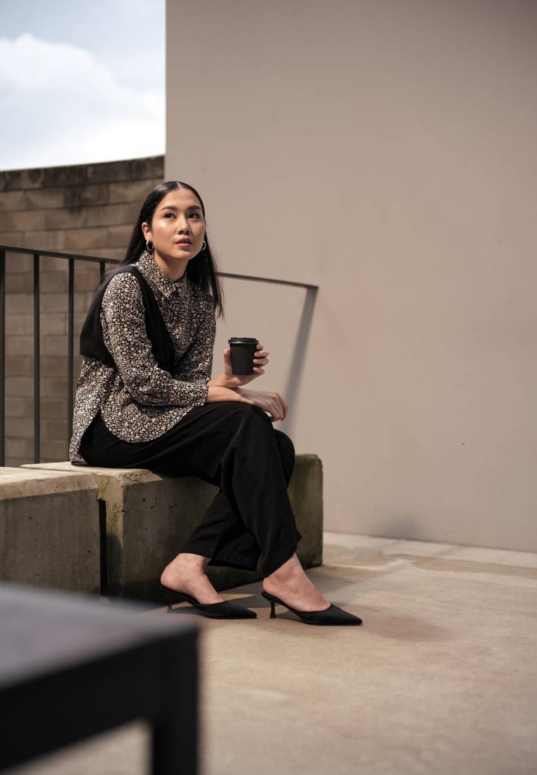 Executive x Jenahara Printed Long Sleeve Blouse