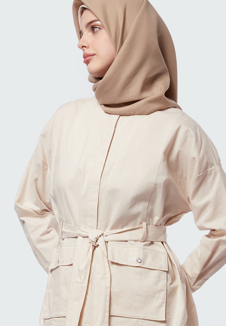Executive x Jenahara Belted Long Sleeve Blouse