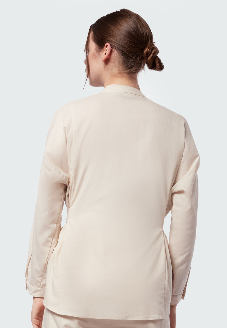 Executive x Jenahara Belted Long Sleeve Blouse