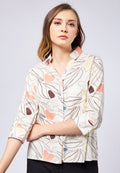 V-neck Printed Blouse