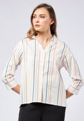 V-neck Printed Blouse