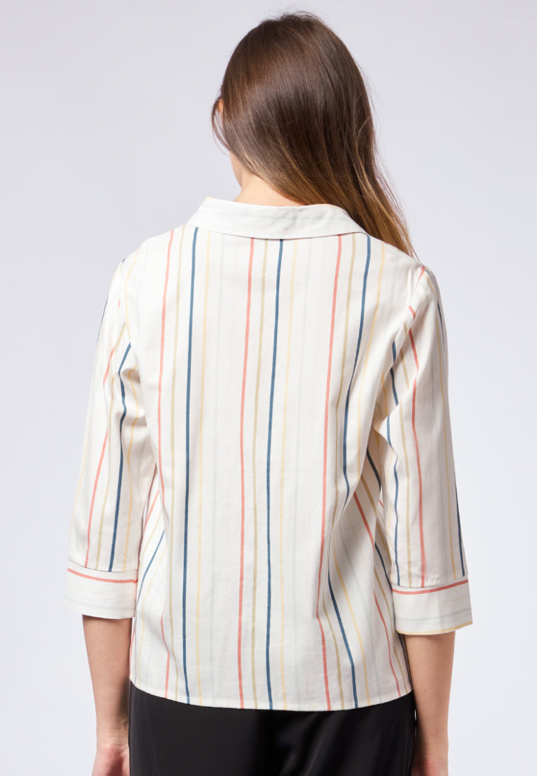 V-neck Printed Blouse