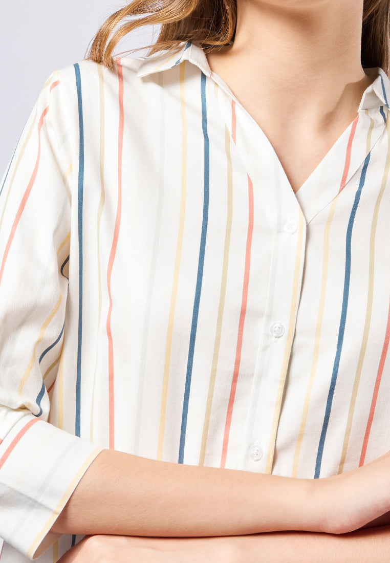 V-neck Printed Blouse