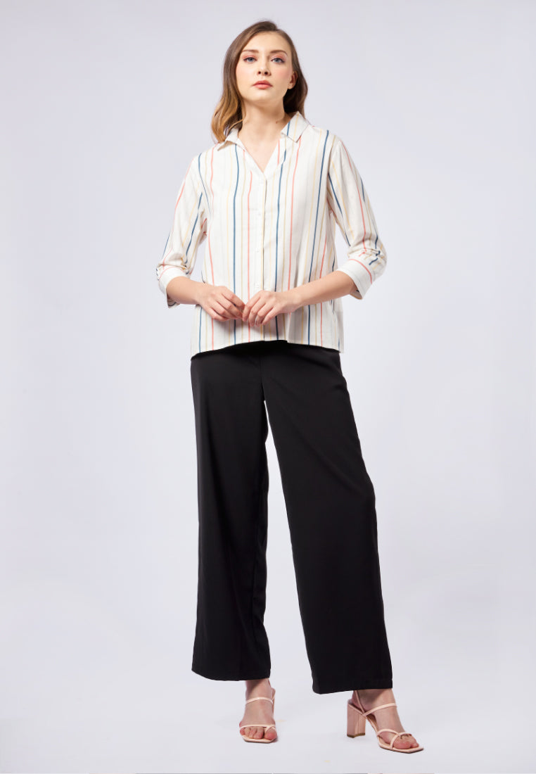 V-neck Printed Blouse