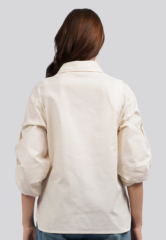 Rolled Up Shirt with Patch Pocket