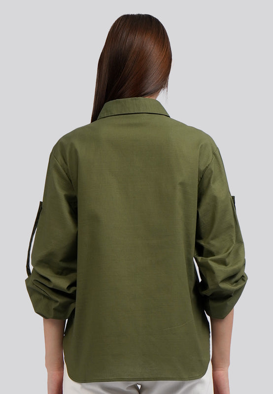 Rolled Up Shirt with Patch Pocket