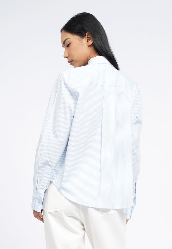 Long Sleeve Tie Neck Blouse