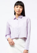 Long Sleeves Boxy Crop Shirt
