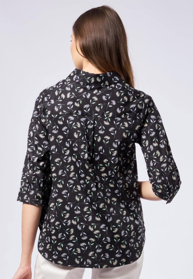 Printed 3/4 Sleeve Blouse