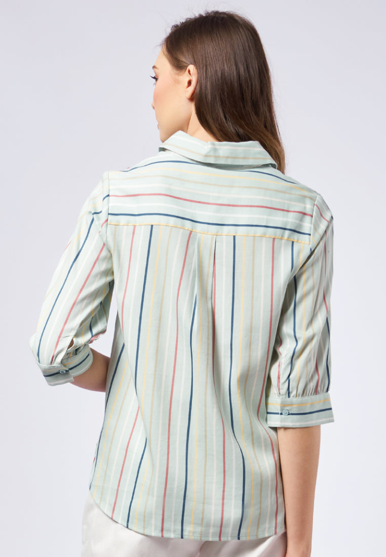 Printed 3/4 Sleeve Blouse