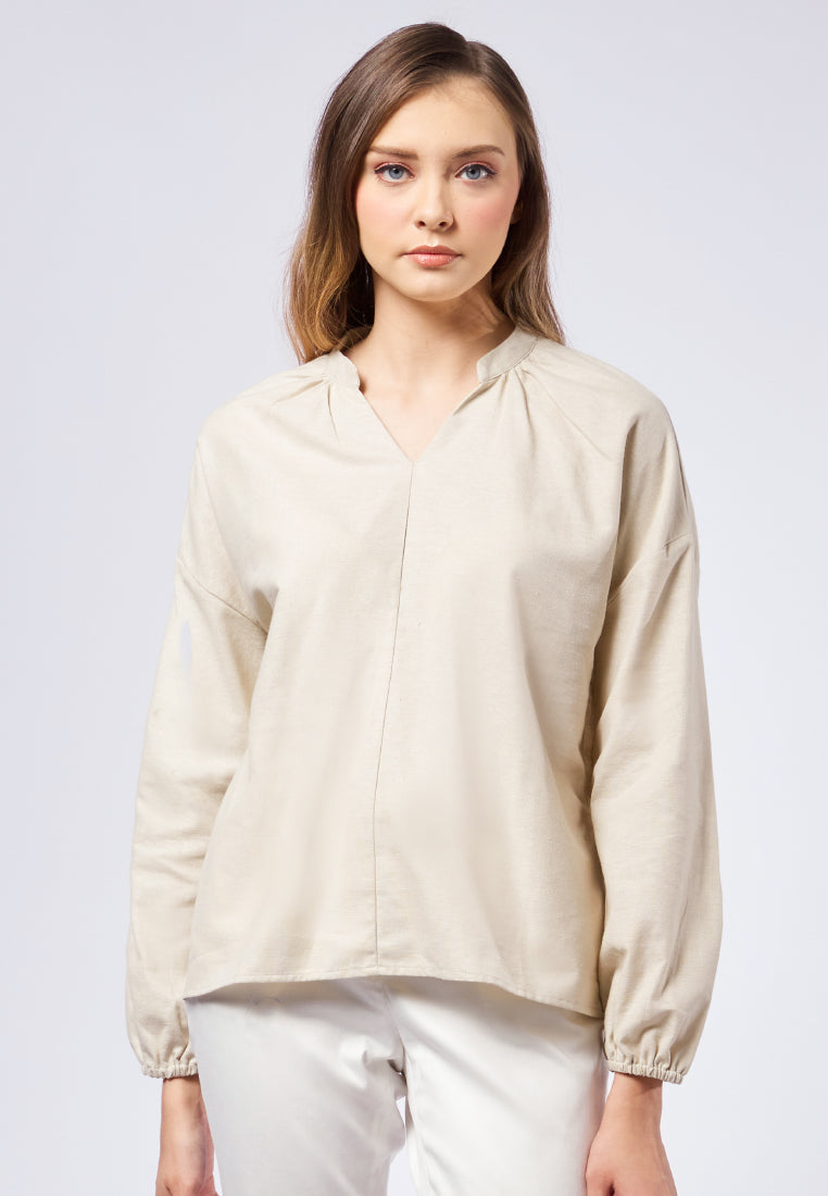 Balloon Sleeve Loose Blouse