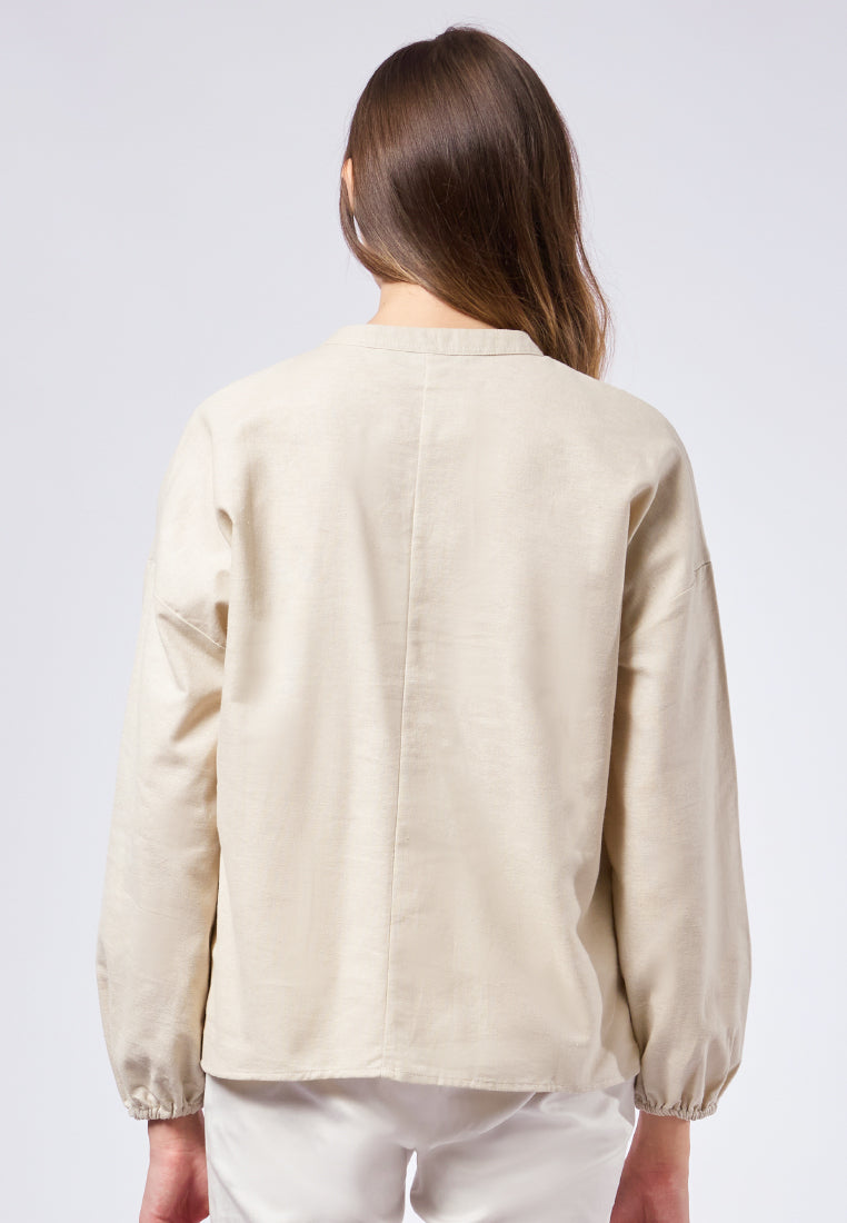 Balloon Sleeve Loose Blouse