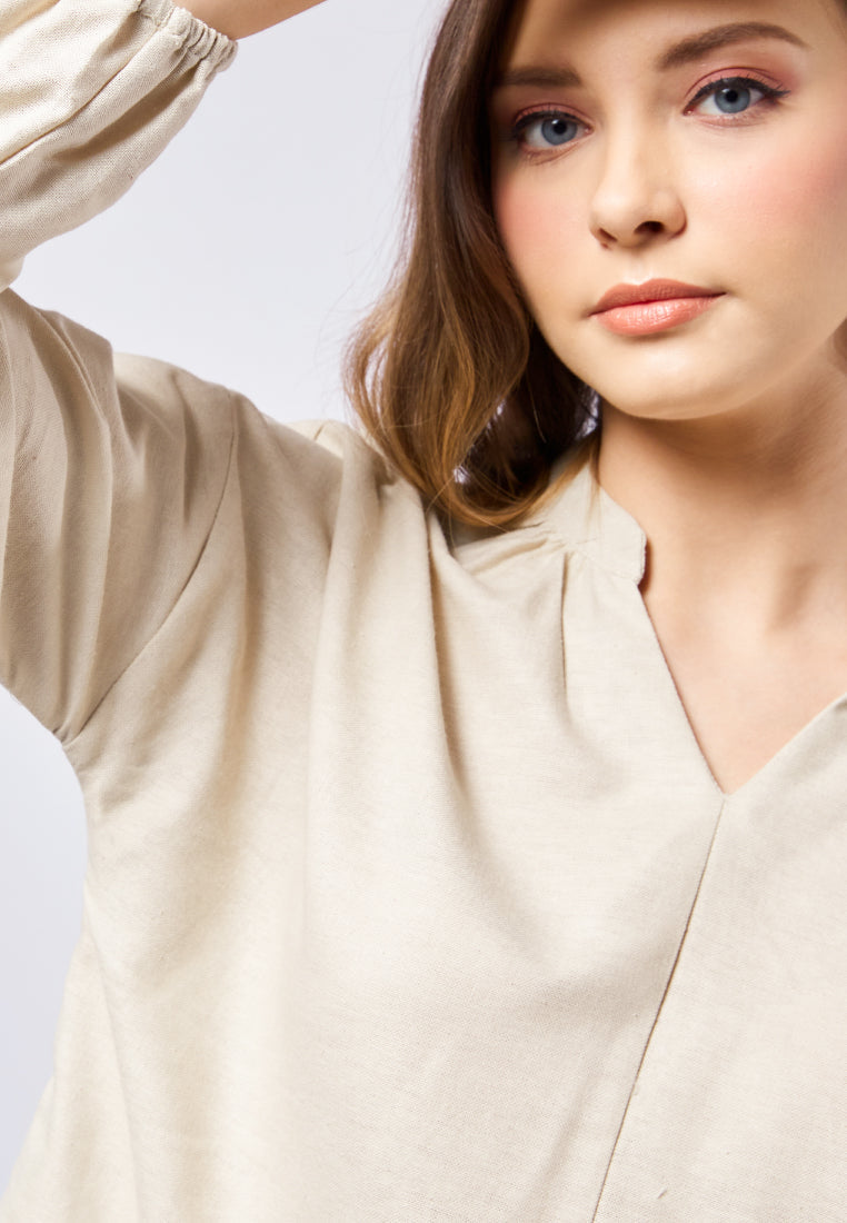 Balloon Sleeve Loose Blouse