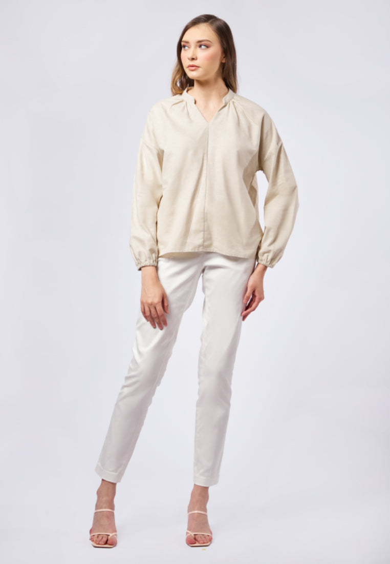Balloon Sleeve Loose Blouse