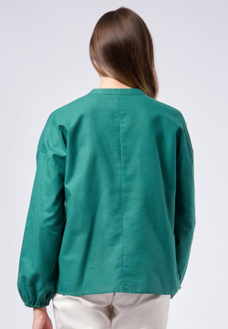 Balloon Sleeve Loose Blouse
