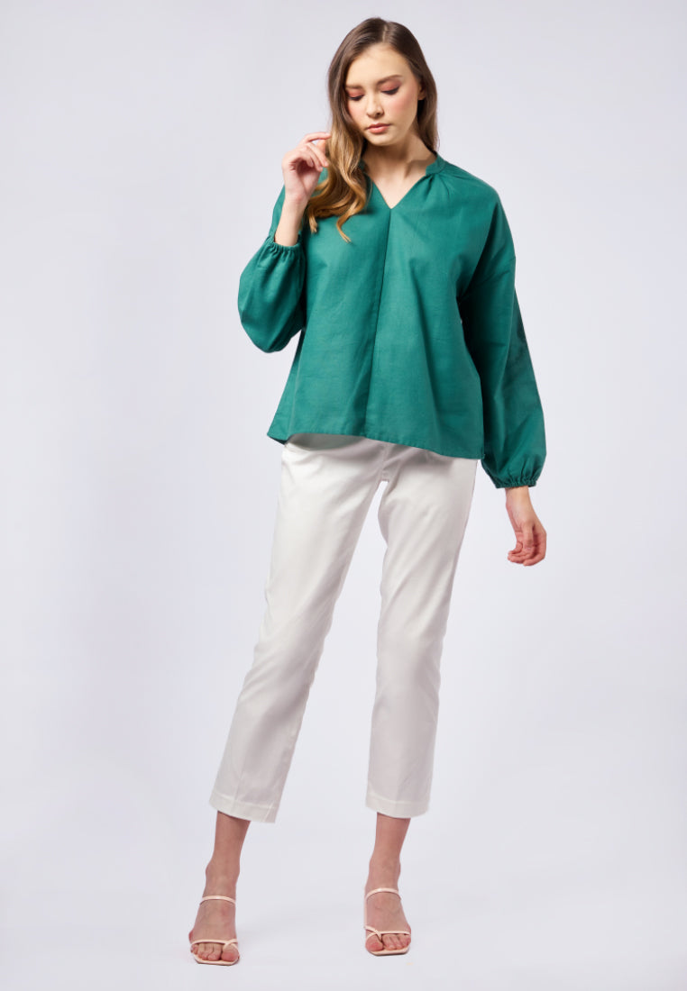 Balloon Sleeve Loose Blouse