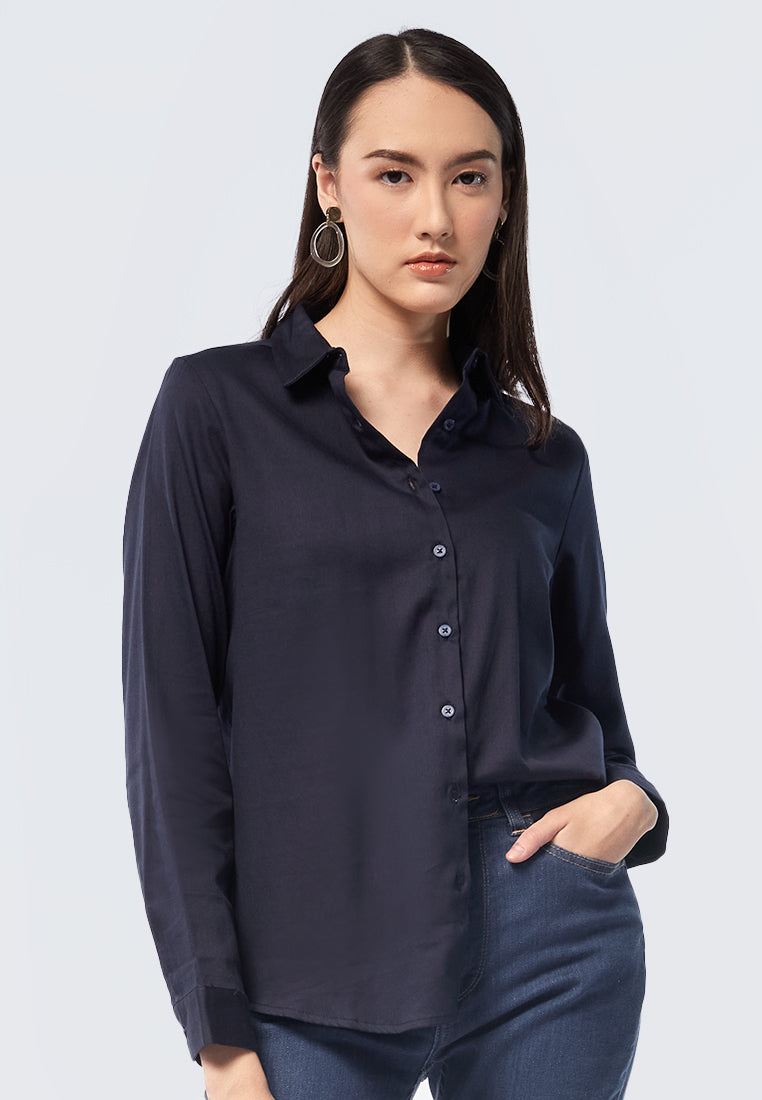 Basic Long Sleeve Blouse