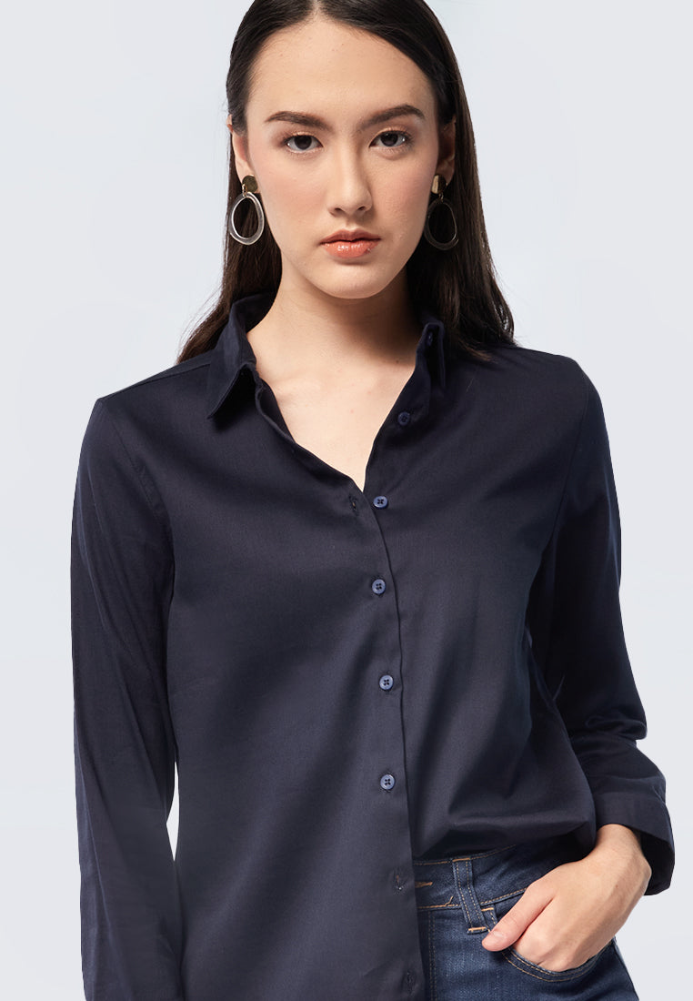 Basic Long Sleeve Blouse