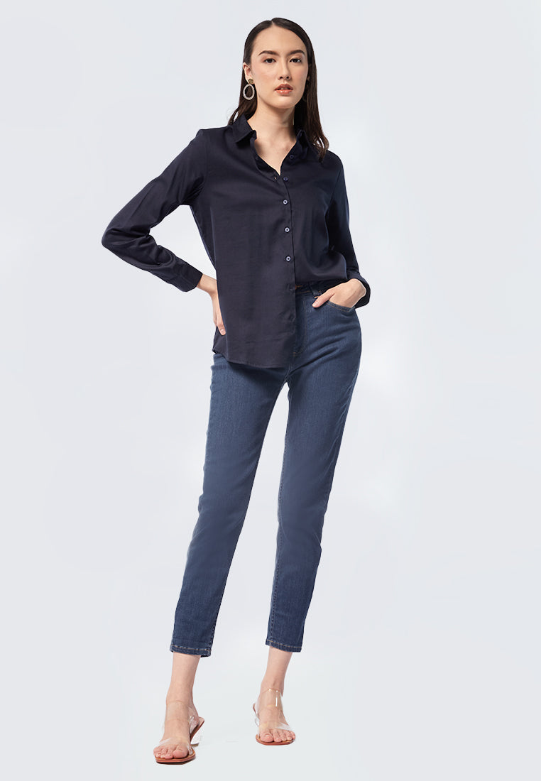 Basic Long Sleeve Blouse