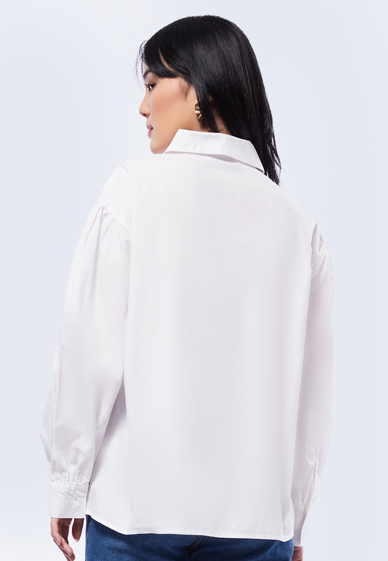 Balloon Sleeve Oversized Blouse