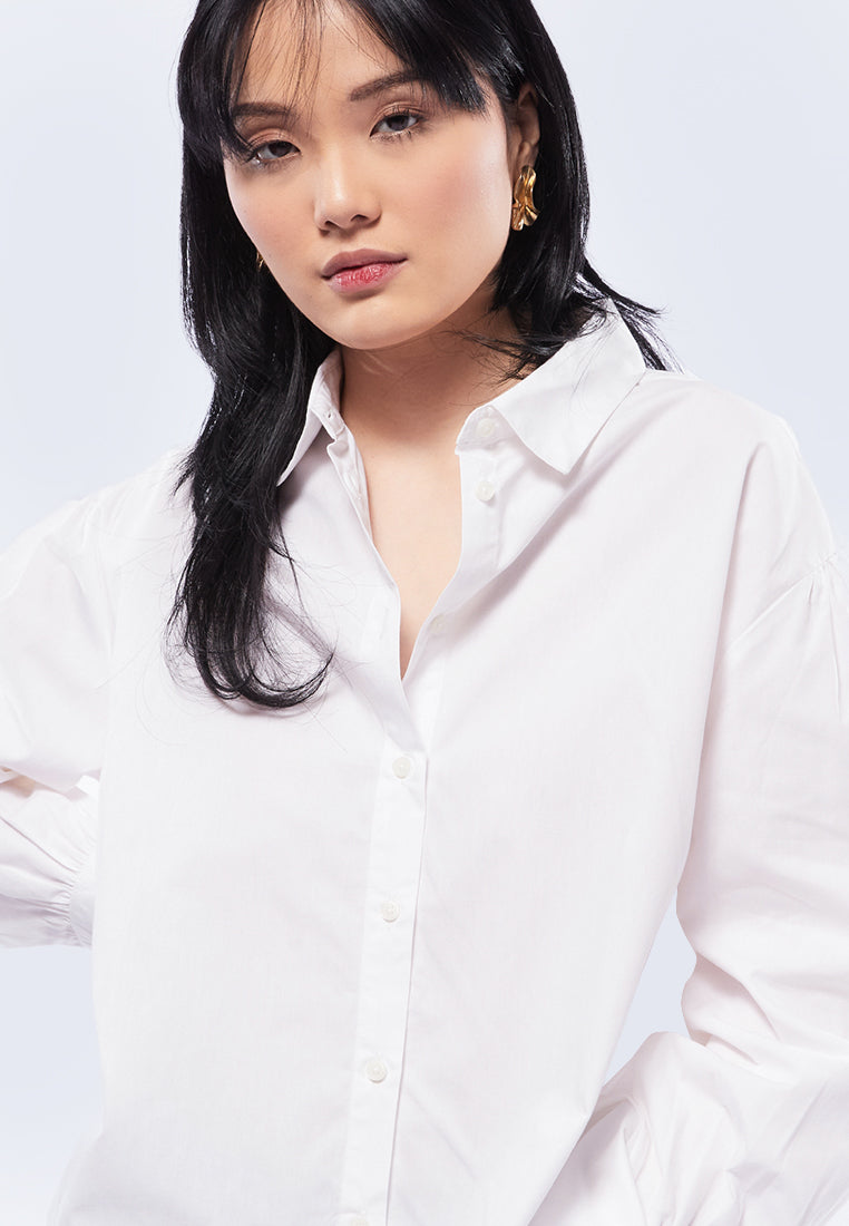 Balloon Sleeve Oversized Blouse
