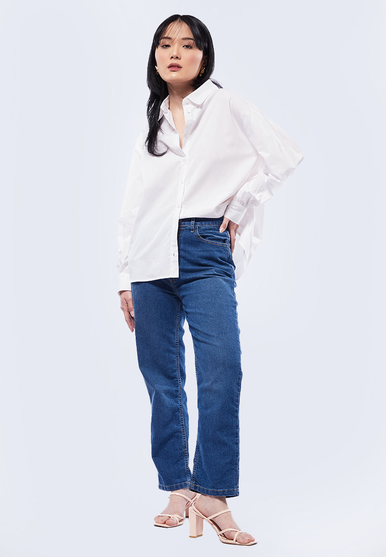 Balloon Sleeve Oversized Blouse