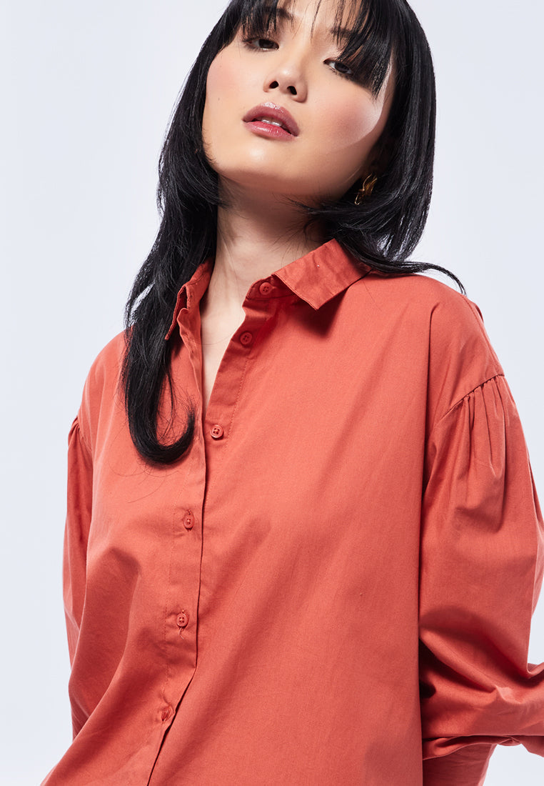 Balloon Sleeve Oversized Blouse