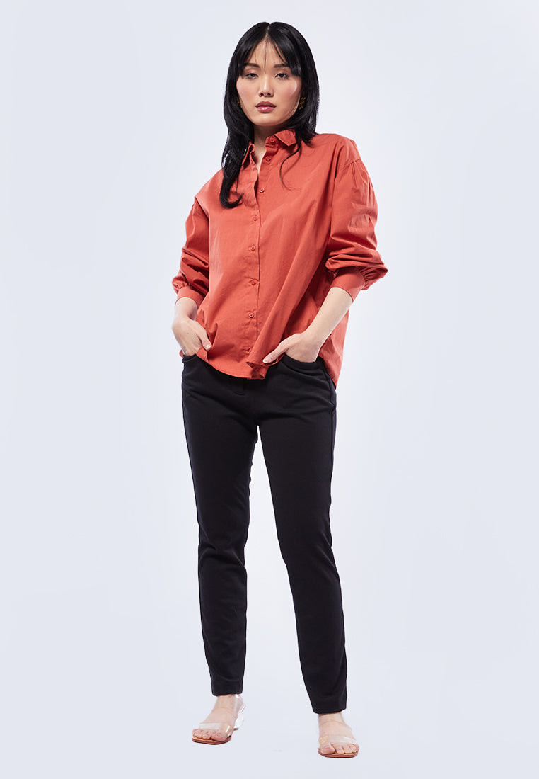 Balloon Sleeve Oversized Blouse
