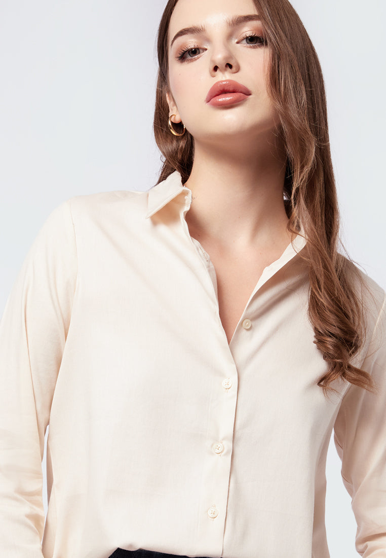 Basic Long Sleeve Rayon Shirt
