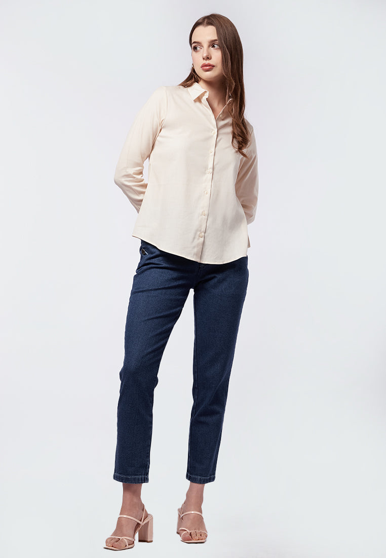Basic Long Sleeve Rayon Shirt