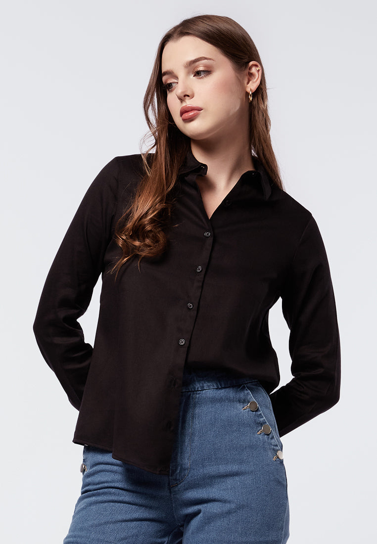 Basic Long Sleeve Rayon Shirt